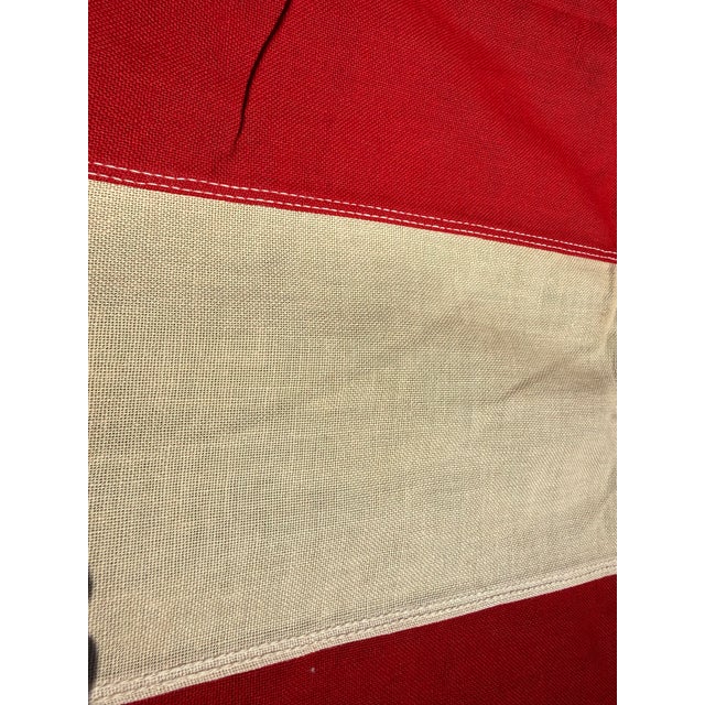 1940s Large Antique 48-Star American Flag in Heavy Canvas, Sewn Stars & Stripes, Wwi–wwii Era 5.8 Ft X 8.6 Ft For Sale - Image 5 of 6