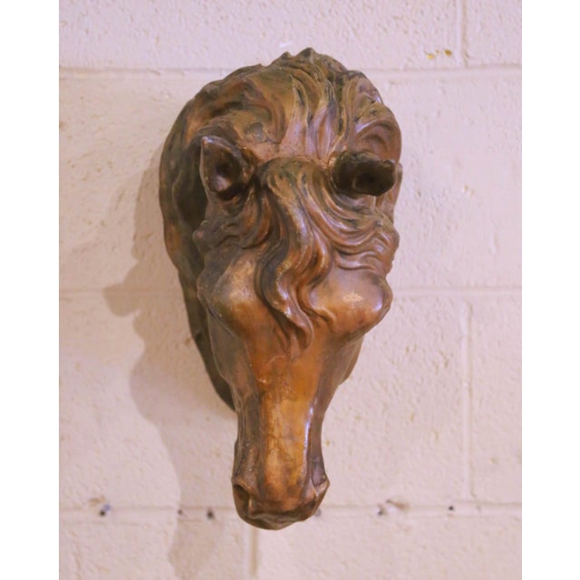 French 19th Century French Zinc Horse Head Trade Sign Wall Sculpture For Sale - Image 3 of 7