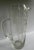 Vintage Clear Glass Pitcher With Etched Bamboo Leaves For Sale - Image 11 of 13