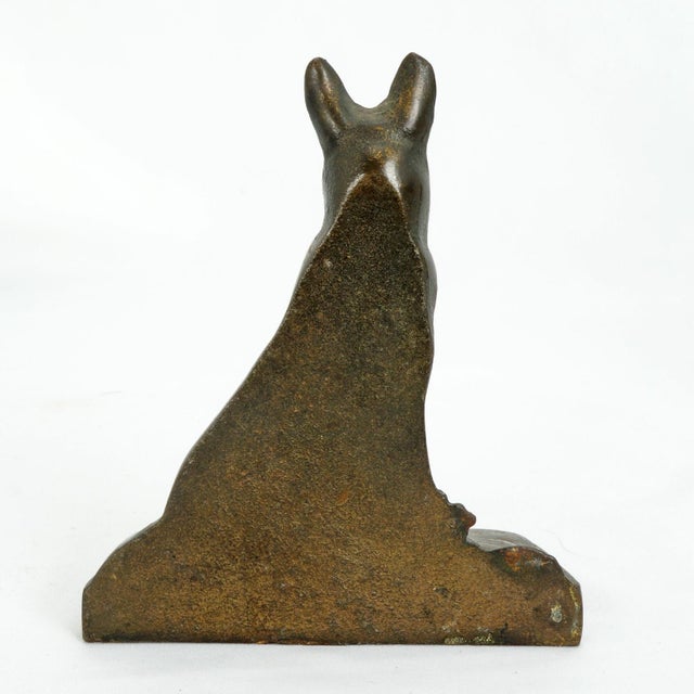 Pair of German Shepherd Bookends Cast Iron Circa 1925 For Sale - Image 9 of 10