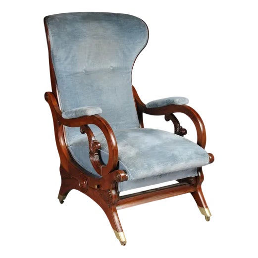 Transformable Lounge Chair in Mahogany by Schinkel, 1825 For Sale