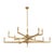 Industrial Arteriors Home Griff Gold Iron Large Chandelier For Sale - Image 3 of 10