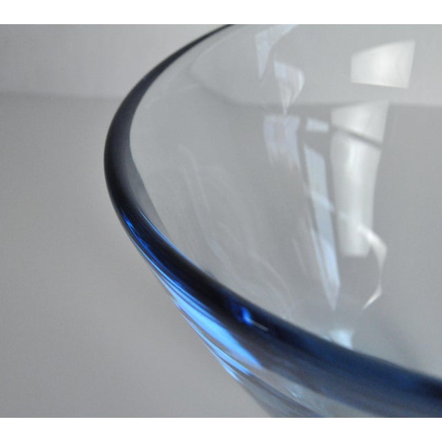 Hand Blown Aqua Blue Glass Bowl by Per Lütken for Holmegaard, 1950s For Sale - Image 10 of 12