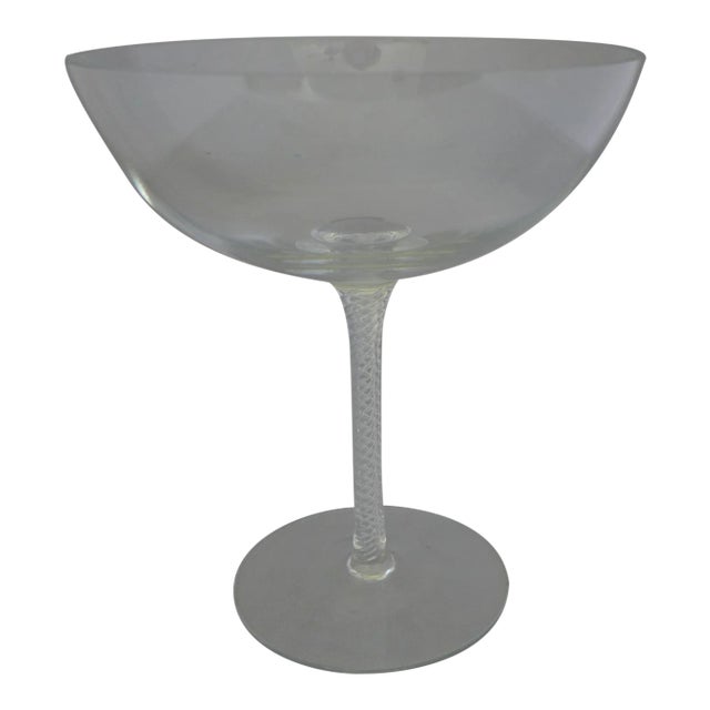 Ceskci Crystal Compote With Braided Base For Sale