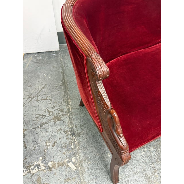 Laurel Crown Empire Swan Settee For Sale - Image 4 of 12