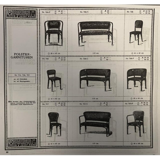 Early 20th Century Original Art Nouveau Armchair Model 716/F by Gustav Siegel for Jacob & Josef Kohn, 1901 For Sale - Image 5 of 18