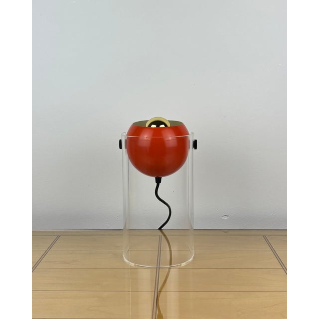 Space Age Orange Spot Light with Acrylic Stand, 1970s For Sale - Image 9 of 16