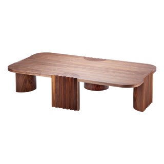 Walnut Caravel Center Table by Collector For Sale