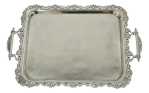 Antique Victorian Silver Plated Pierced Twin Handle Bar Serving Tray by Wilcox