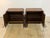 Wood Pair Lane Staccato Brutalist Nightstands - Vintage Mid Century Bedside Tables For Sale - Image 7 of 11