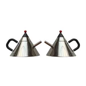 Japanese Postmodern Stainless Steel Kettle, Set of 2