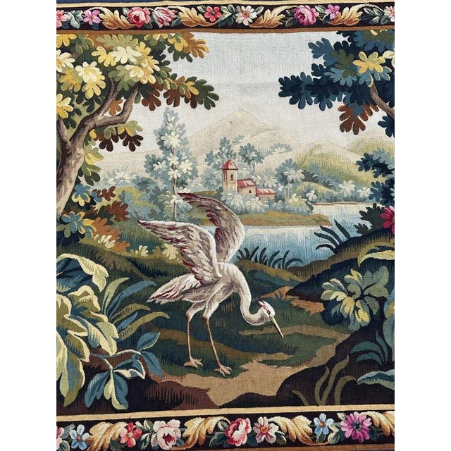 Mid-Century Modern French Handwoven Aubusson Tapestry, 1940s For Sale - Image 3 of 18