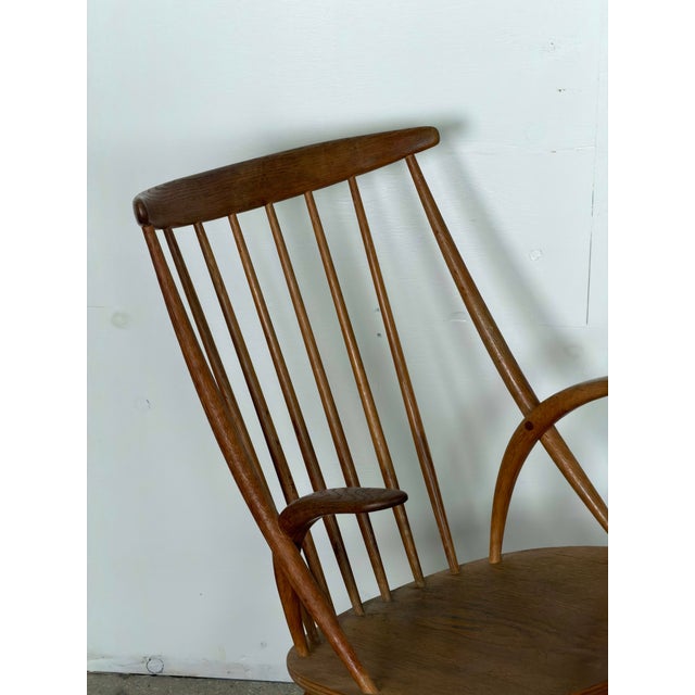 Vintage Danish Model IW3 Rocking Chair by Illum Wikkelsø, 1960s For Sale - Image 6 of 9