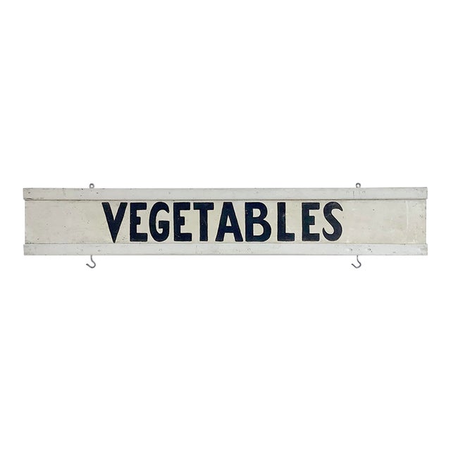 Vintage Vegetables Farm Stand Sign For Sale