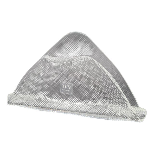 Italian Napkin Holder in Pressed Glass from IVV, 1970s For Sale