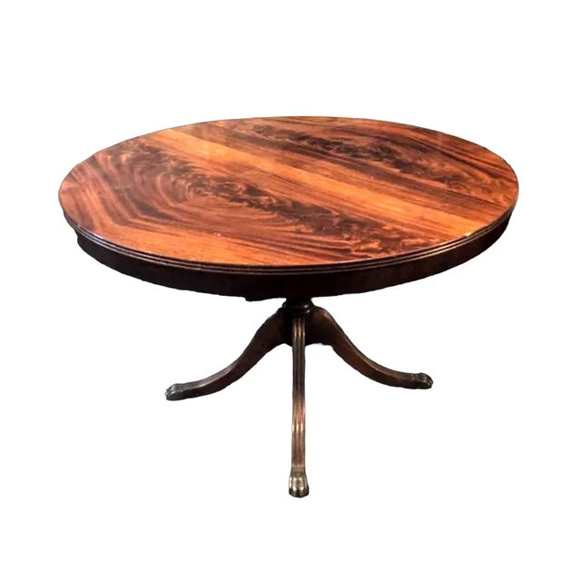 English Sheraton Style Round Table For Sale - Image 4 of 4