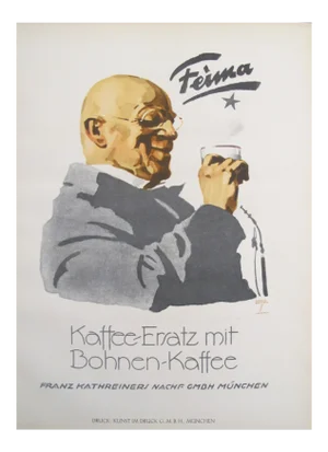 Original German Coffee Poster, 1926, Feima