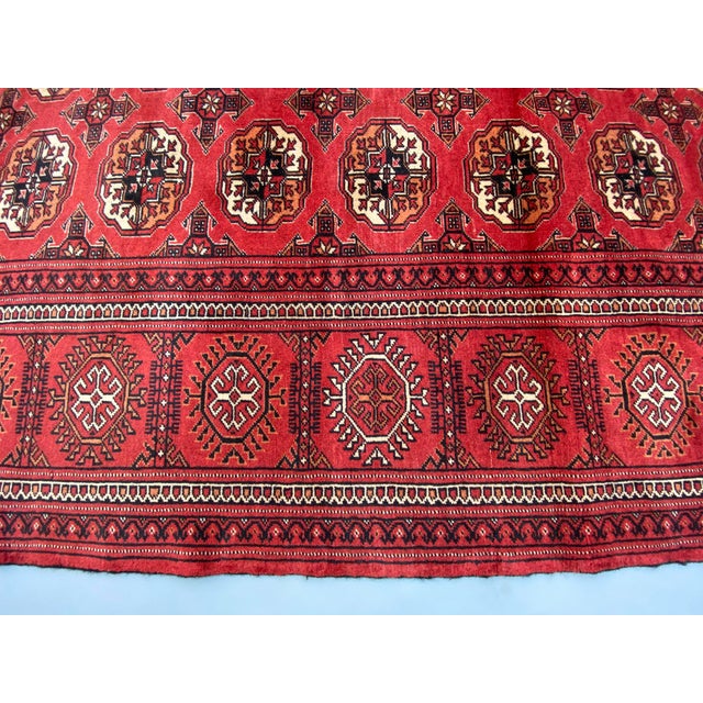 Afghan Bukhara Vintage Rug For Sale - Image 6 of 9