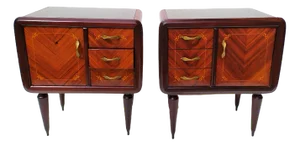 Vintage Teak Nightstands by Paolo Buffa, 1940s, Set of 2