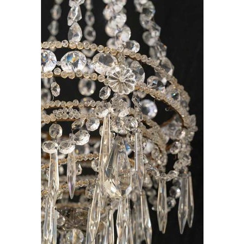 Napoleon III Chandelier with Crystal Pendants For Sale - Image 6 of 9