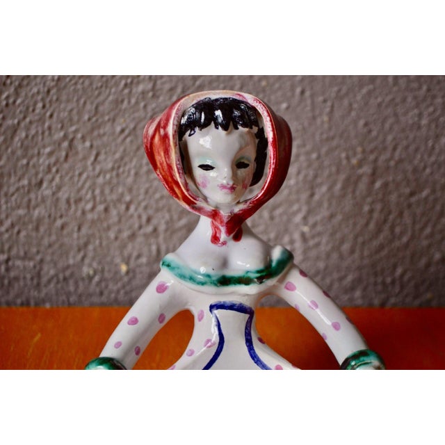 Figurative Ring Holder in Glazed Earthenware, 1950s For Sale - Image 3 of 14