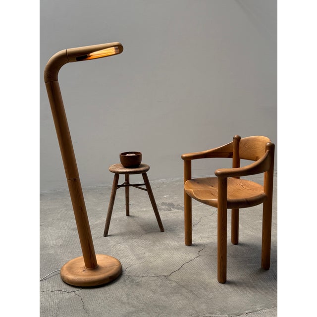 Scandinavian Floor Lamp in Pine Wood in the style of Rainer Daumiller, 1970s For Sale - Image 6 of 18