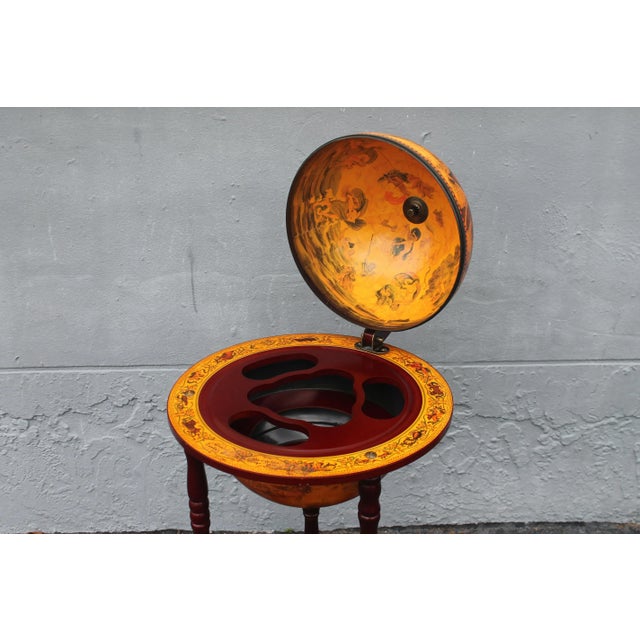 1970's Mid Century Modern World Globe/ Dry Bar For Sale - Image 9 of 12