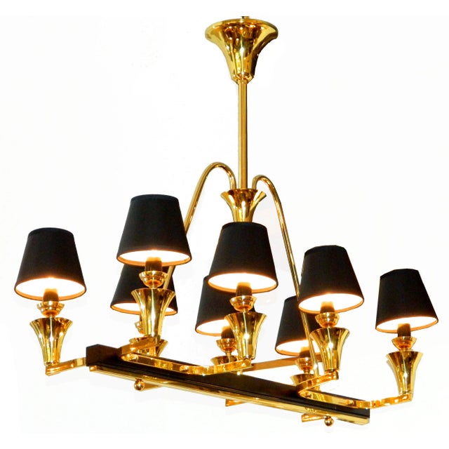 French 8 Light Chandelier For Sale - Image 4 of 6