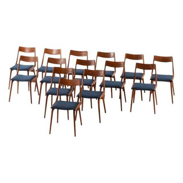 Teak Dining Chairs by Alfred Christensen, 1950s, Set of 14 For Sale
