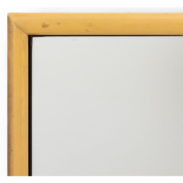 Mid-Century Modern Mid-Century Modern Yellow Painted Wood Mirror For Sale - Image 3 of 4