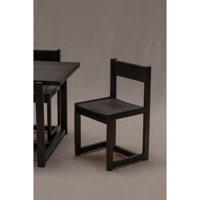 Minimalist Dining Set by Hugo Svensson for Bjärnums Möbelfabrik, 1960s, Set of 5 For Sale - Image 15 of 17