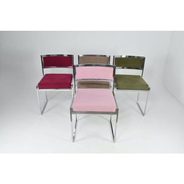 Price per set of four / available as a set of 8. The chairs can be reupholstered in the velvet of your choice or in...