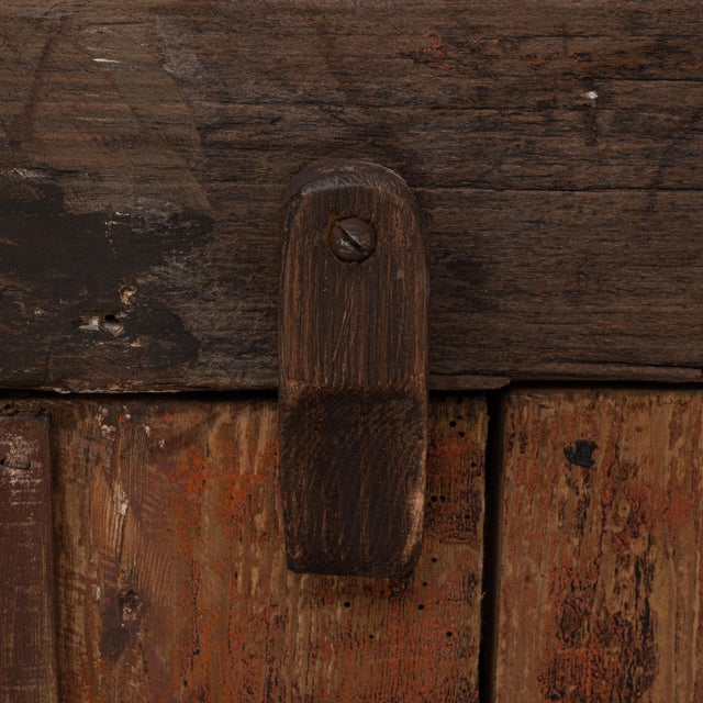 Wood 20th Century French Industrial Wooden Work Table For Sale - Image 7 of 18