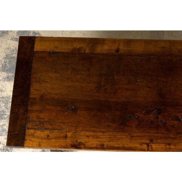 Early 19th Century Early 19th Century French Louis XIII Style Oak Farmhouse Dining Table For Sale - Image 5 of 18