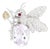 18k(750) Natural White Diamond With Kunzite Stone Bee Pin/Brooch/Pendant For Sale