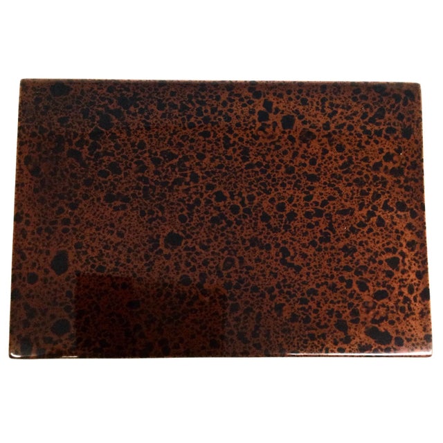 1980s Vintage Lacquer Desk Top Stationery Accessory For Sale - Image 5 of 12