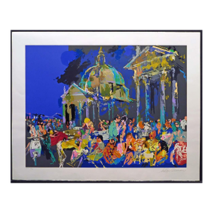 LeRoy Neiman "Piazza Del Popolo"unframed Rome Italy,Signed & Numbered Serigraph