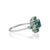 Vintage Style Emerald and Diamond Cluster Ring in Silver, Size 8.5 For Sale - Image 11 of 14