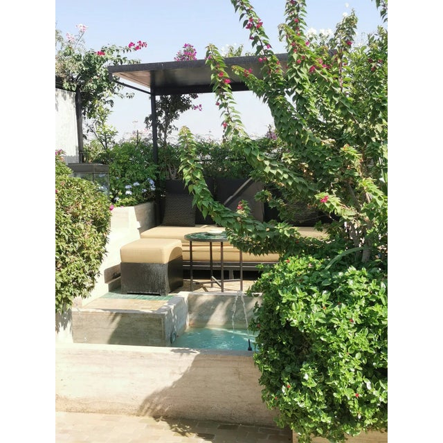 Not Yet Made - Made To Order Khdedra' Decoritave Green Round Table With Mosaic Artwork For Sale - Image 5 of 6