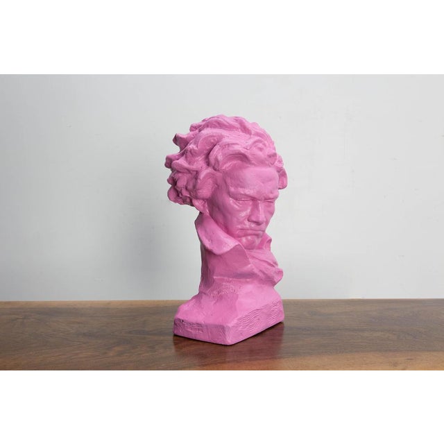 Plaster bust of Ludwig van Beethoven, circa 1890 A decorative bust depicting the German composer Ludwig van Beethoven,...
