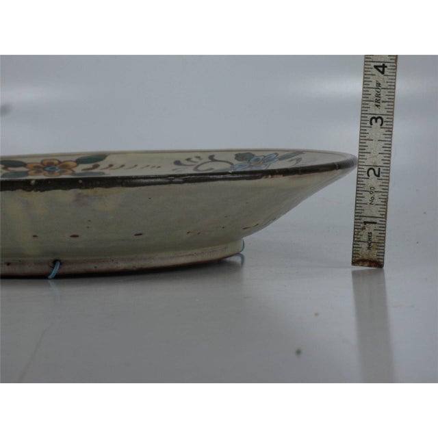 Mid 20th Century Platter 12" Earthenware Hand Painted from Portugal Signed - Rustica Lisboa For Sale - Image 11 of 12