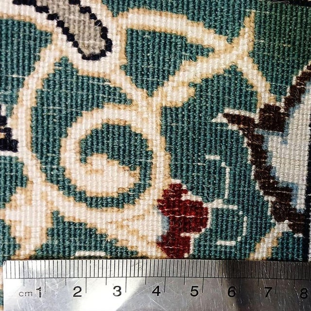 Hand-Knotted Nain Rugs in Wool and Silk, Set of 2 For Sale - Image 5 of 7