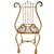 Metal 1960 Hollywood Regency Italian Rope & Tassel Gold Gilt Chair For Sale - Image 7 of 12