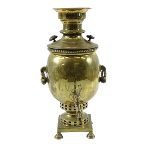 Antique Brass Russian Samovar 19th Century With Stamps