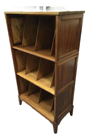 Walnut Three Tier Vinyl Storage Shelving