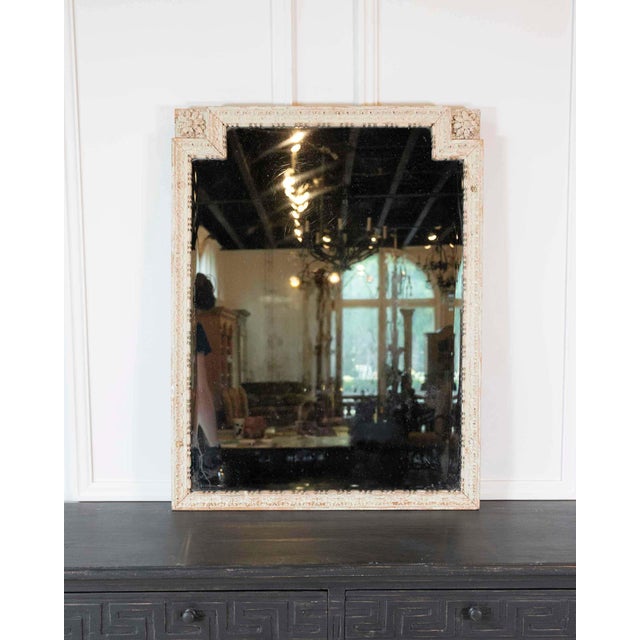 French French 18th Century Louis XVI Painted Wood Panel Mirror For Sale - Image 3 of 7
