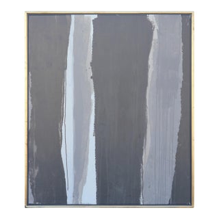 Nelda Gilliam Minimal Grey Contemporary Linear Painting, 2008 For Sale