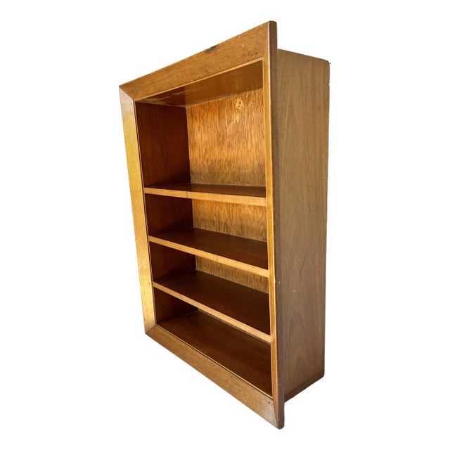 Vintage Handcrafted Mahogany Shadowbox Display Cabinet For Sale