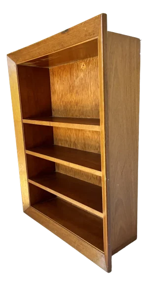 Vintage Handcrafted Mahogany Shadowbox Display Cabinet