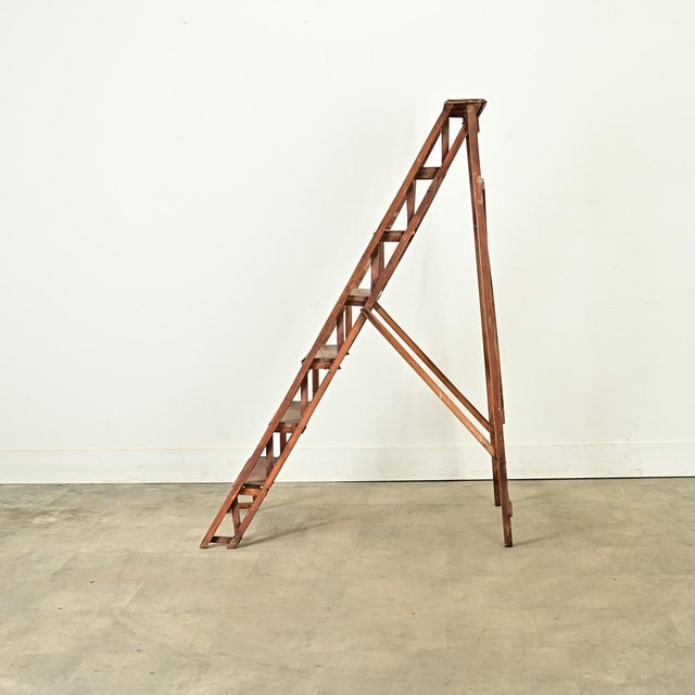 French 20th Century Oak Library Stairs For Sale - Image 12 of 12